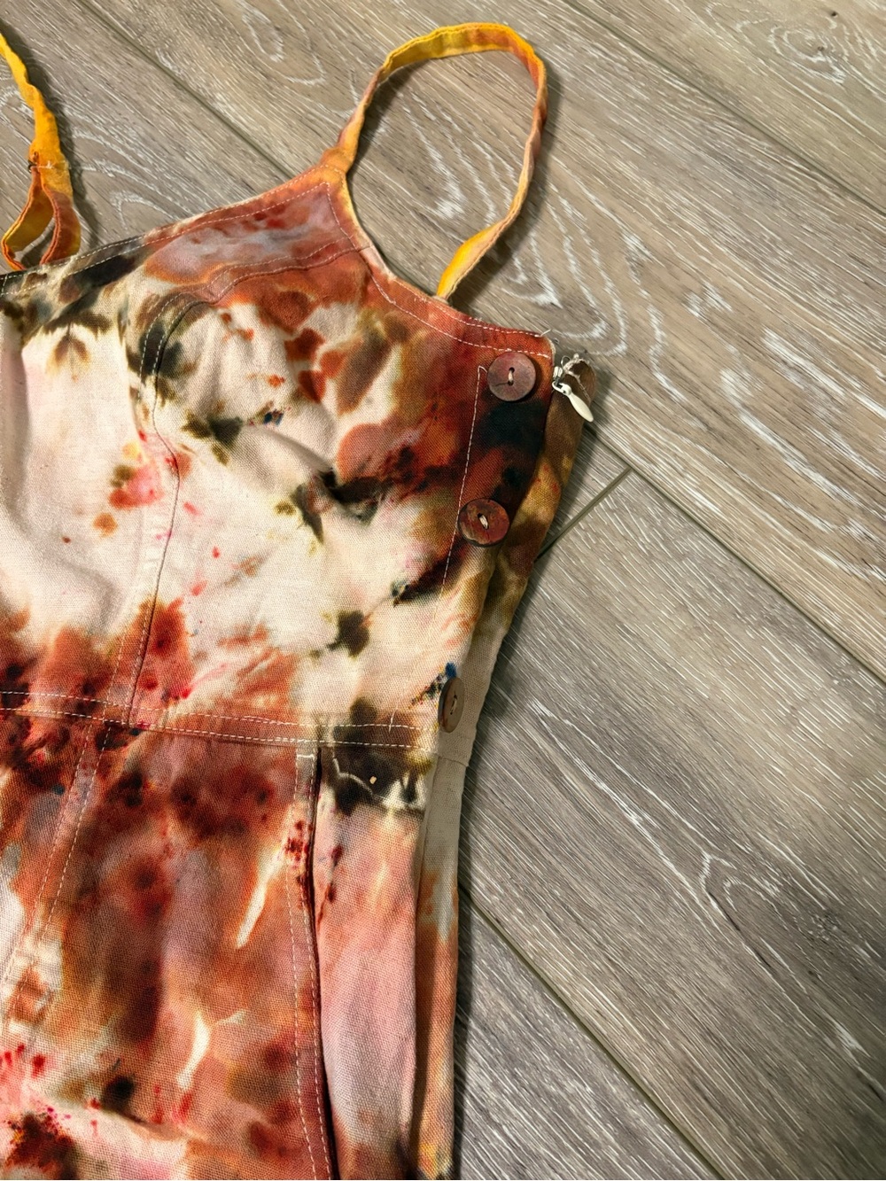 Hand dyed structured bodice Jumpsuit - Picture 4 of 11